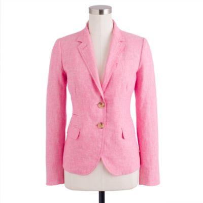 Schoolboy blazer in crosshatch linen