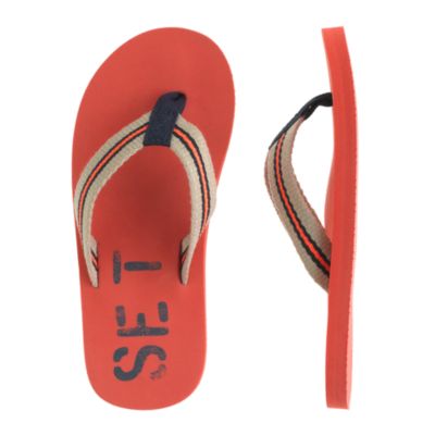 Boys' set sail flip-flops in red