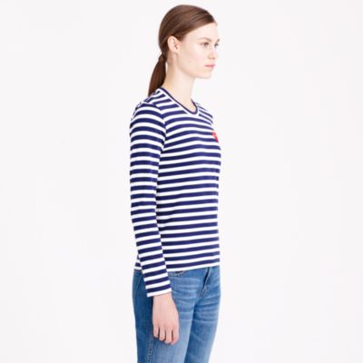 Comme des Gar�ons&reg; Play striped heart tee