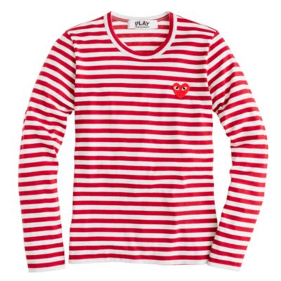 PLAY Comme des Gar�ons&reg; stripe heart tee