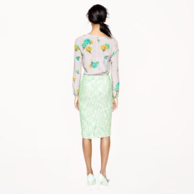 No. 2 pencil skirt in clover tweed