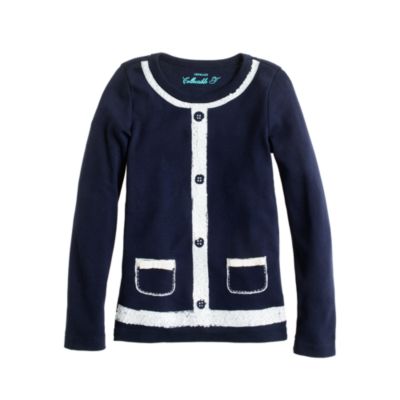 Girls' long-sleeve trompe l'oeil tee