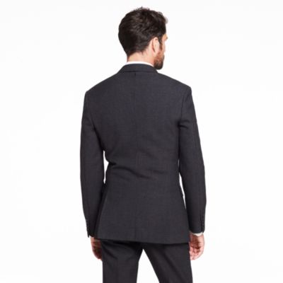 Ludlow Fielding three-button suit jacket with double vent in thornproof English wool