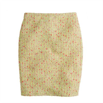No. 2 pencil skirt in neon tweed