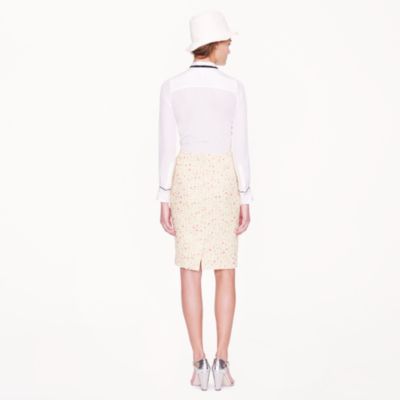 No. 2 pencil skirt in neon tweed