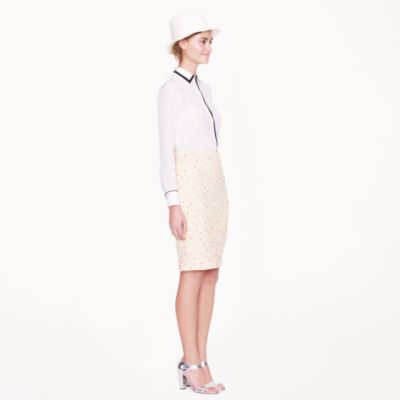 No. 2 pencil skirt in neon tweed