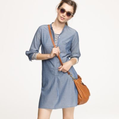 Nili Lotan&reg; chambray beach tunic dress