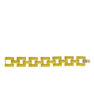 Square pav&eacute; link bracelet