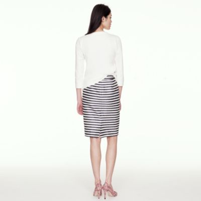 Collection pencil skirt in raffia stripe