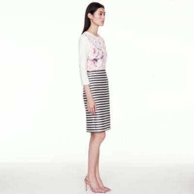 Collection pencil skirt in raffia stripe