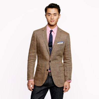 Ludlow sportcoat in wide herringbone Italian linen