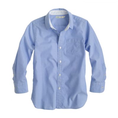 Boys' Secret Wash end-on-end shirt