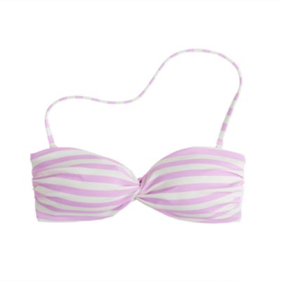 Stripe twist bandeau top