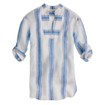 Stripe linen tunic