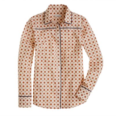 Piped foulard shirt