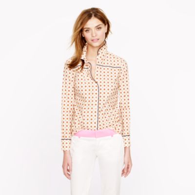 Piped foulard shirt