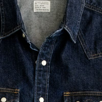 Indigo denim Western shirt