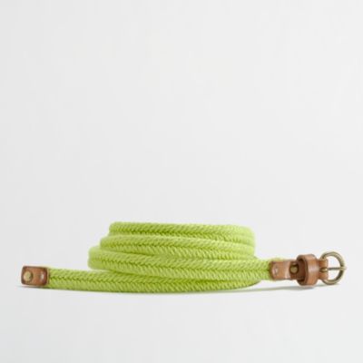 Factory skinny fishtail braid belt