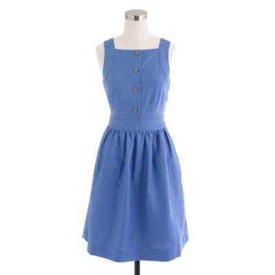 Button-front dress in linen
