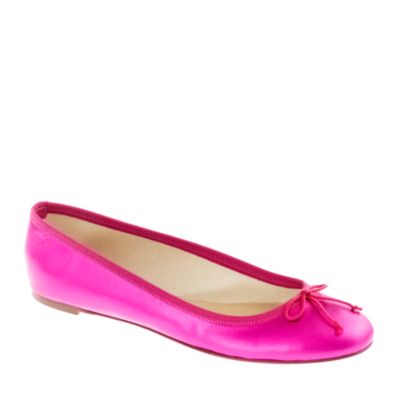 Classic metallic leather ballet flats