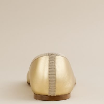 Classic metallic leather ballet flats