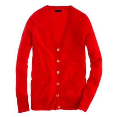 red j crew cardigan