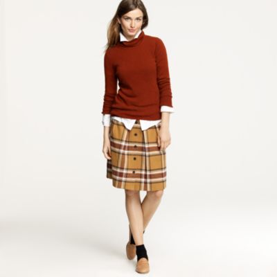 Flair skirt in plaid