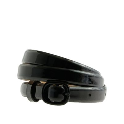 Girls' patent leather belt