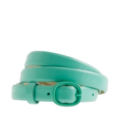 Girls' patent leather belt