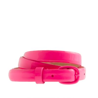 Girls' patent leather belt