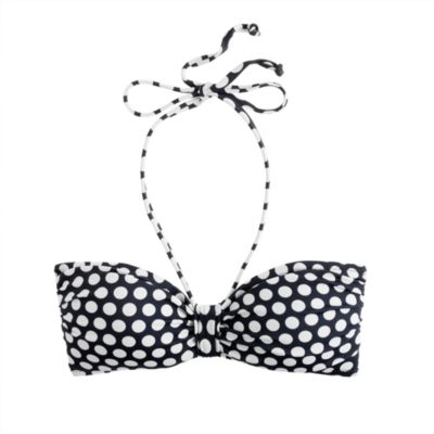 Graphic dot padded bandeau top