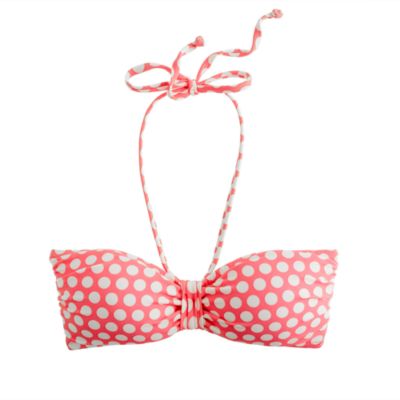 Graphic dot padded bandeau top