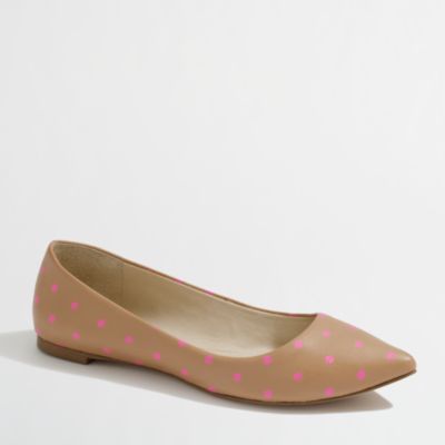 Factory emery flats in polka dot