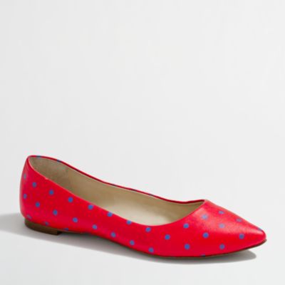Factory emery flats in polka dot