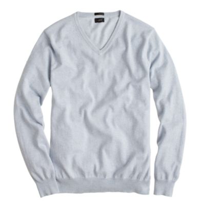 Slim cotton-cashmere V-neck sweater