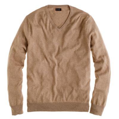Slim cotton-cashmere V-neck sweater