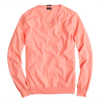 Slim cotton-cashmere V-neck sweater
