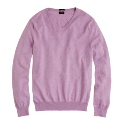 Slim cotton-cashmere V-neck sweater