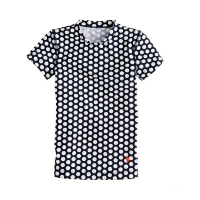 Girls' short-sleeve rash guard in graphic dot