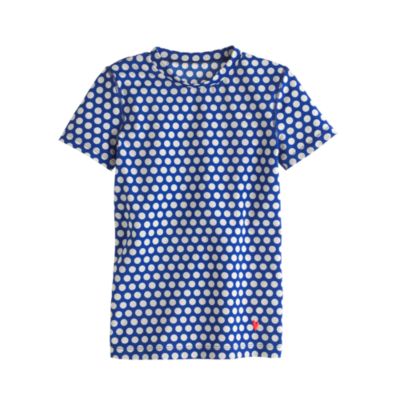 Girls' short-sleeve rash guard in graphic dot