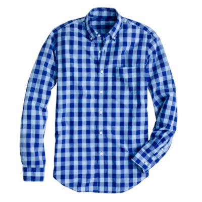 Tall Secret Wash shirt in two-tone gingham