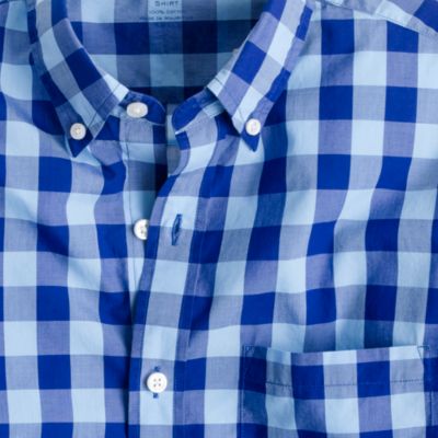 Tall Secret Wash shirt in two-tone gingham
