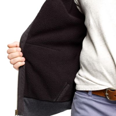Utility fleece sherpa-lined hoodie