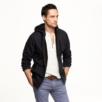 Utility fleece sherpa-lined hoodie