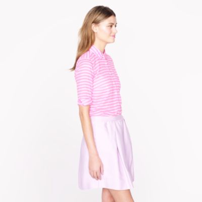 Stripe cotton-silk popover