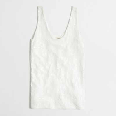 Factory sequin v-neck tank