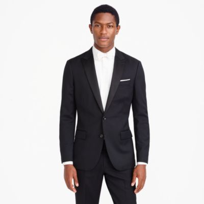Ludlow tuxedo jacket with double vent in Italian wool