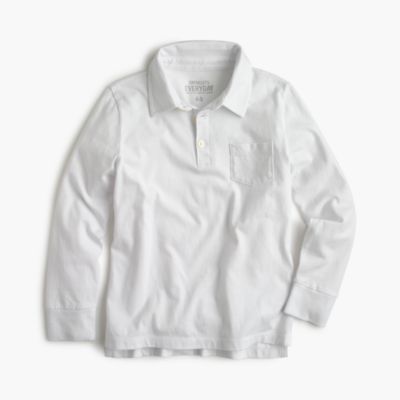 Boys' long-sleeve jersey polo