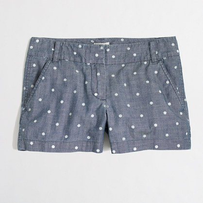Factory 3" dotted chambray short