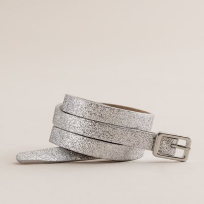 Skinny glitter belt